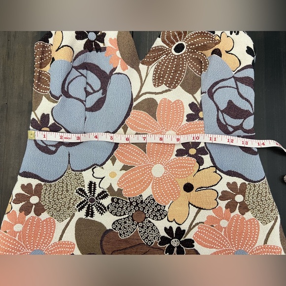 Zara retro colorful flowery dress size small - Picture 7 of 9